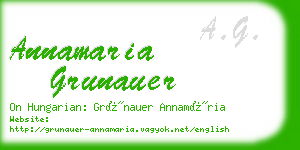 annamaria grunauer business card